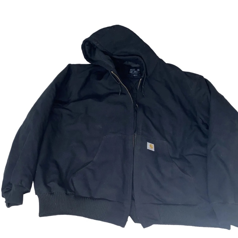 Carhartt Quilted Flannel Lined Active Hood Black J0140-m 4XL Regular